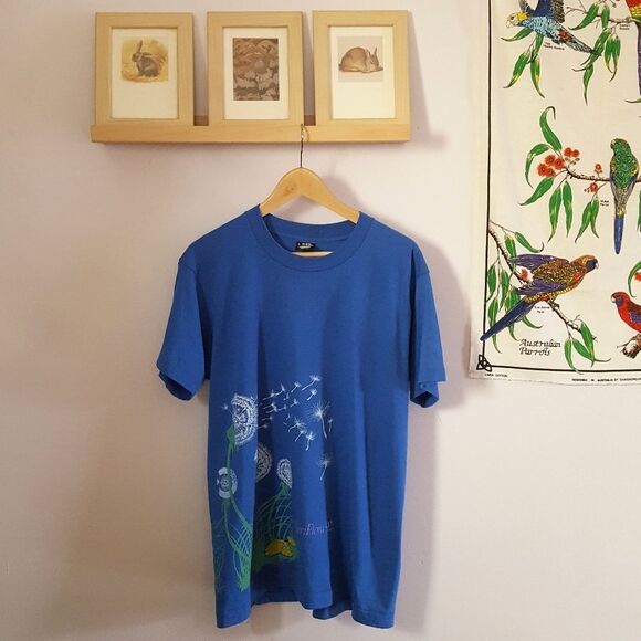 Vintage 1990s Dandelion Graphic T-Shirt Size L - Picture 3 of 7